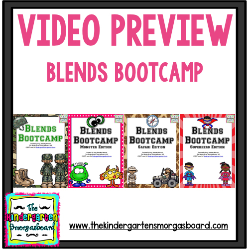 Preview of Blends Bootcamp (Army, Monster, Safari or Superhero Themed)