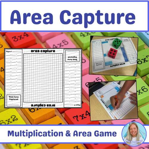 Area Capture Math Game | Area & Multiplication Center Activity | TPT
