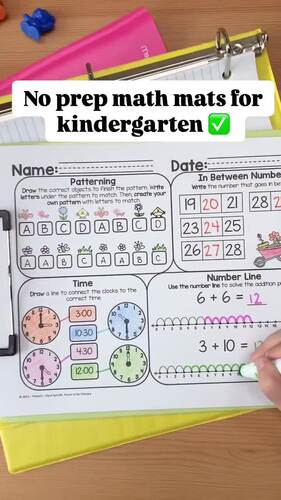 Kindergarten Math Worksheets Spiral Review Packet Winter Spring Math Activities