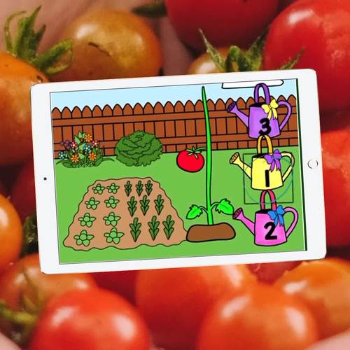 Cherche les nombres de 1 à 10 | Les tomates | Counting in French Boom cards