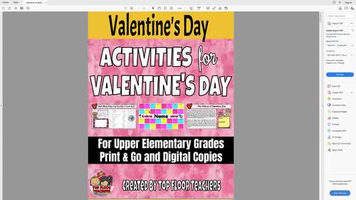 Valentine's Day Activities Digital Slides and Print and Go | TPT