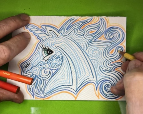 Zentangle Unicorn how to draw video by damon reinagle | TPT