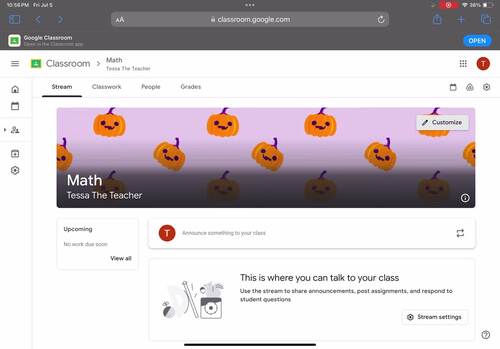 Pumpkins ANIMATED Halloween Google Classroom Banner Header GIF | TPT