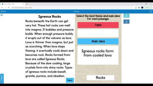 Topic and Main Idea Boom Cards by Hands on Learning LLC | TPT