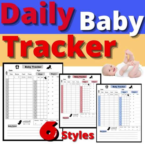 Baby Log Tracker Daily Infant Schedule Tracker Feeding Sleep