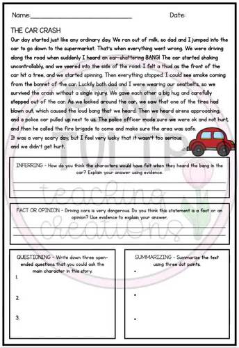 30 Page Reading Strategy Comprehension Pack
