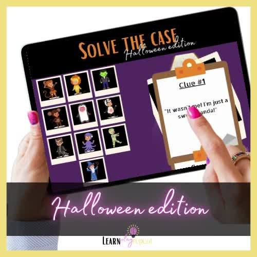 Solve the mystery case file, Halloween puzzle, problem solving game