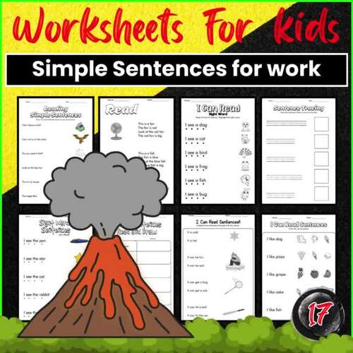 Simple Sentences for Kindergarten Worksheet by Lib Anatomy school