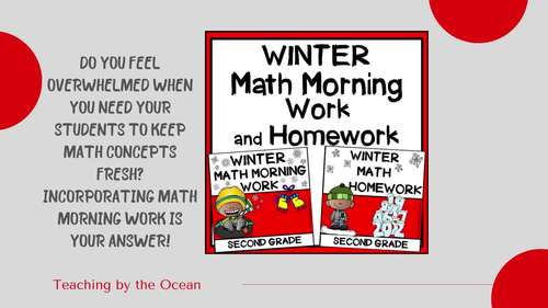 2nd Grade Math Morning Work | 2nd Grade Math Homework - Winter