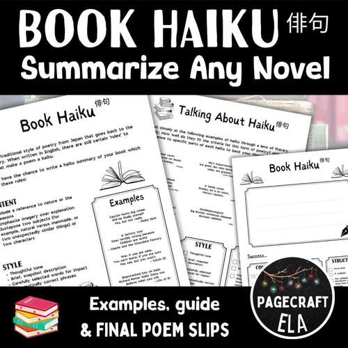 Any Book Haiku Summary | No-Prep Poetry Assignment with Examples & Analysis