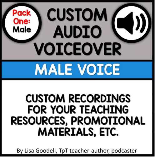 10 CUSTOM AUDIO CLIPS Male Voice for Boom Cards, Google Apps and More