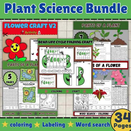 Plant Science Bundle | Parts of a Plant, Plant Cells & Life Cycle ...