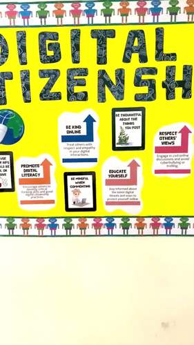 Digital citizenship Technology Bulletin Board kit for computer lab ...