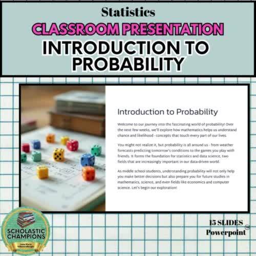INTRODUCTION TO PROBABILITY * 15 Slide Powerpoint Statistics Presentation