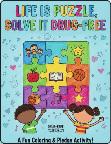Life s a Puzzle Pledge to Be Drug Free Activity Template TPT
