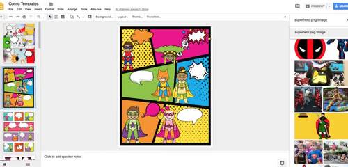 Comic Strip Google Slides Template