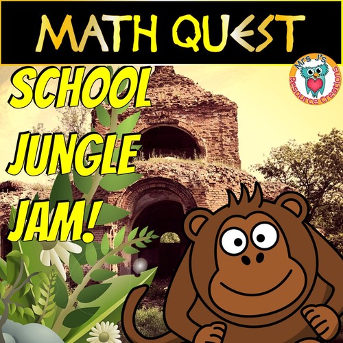 Preview of Back to School Math Quest: Beginning of the Year - School Jungle Jam