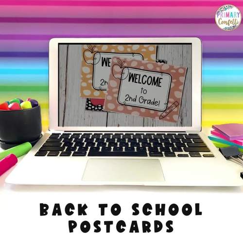 Welcome Postcards Editable Kindergarten 1st Grade 2nd Grade | TPT