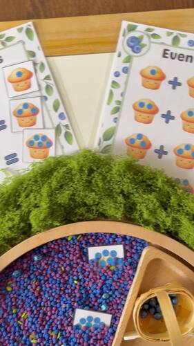 Blueberry Addition Mats | Odd & Even Numbers 1–10 | Hands-On Math Centers