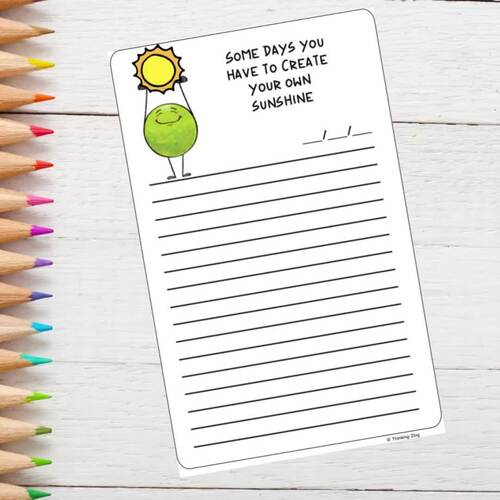 Positive Thinking Journal | Student Journal Prompts | Positive 