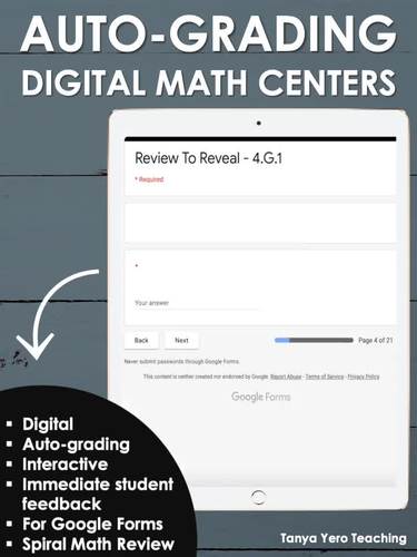 Digital Math Activities 4th Grade Centers Color By Number 4.G.1 Shape ...