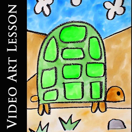 Preview of DESERT TORTOISE Video Art Lesson | Directed Drawing & Painting Project