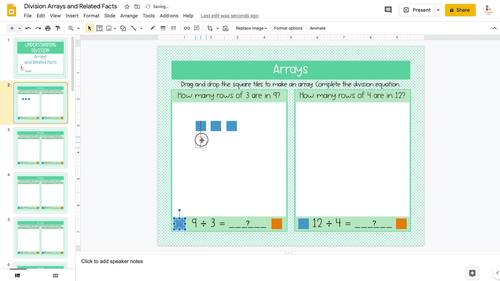 Division | Arrays | Related Facts | 3rd Grade | Digital Resource