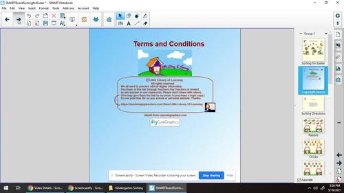 Sorting for Easter Smart Board™ Activity by Little Library of Learning