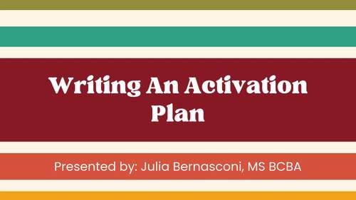 Writing An Activation Plan For Seniors by Lasting Change ABA | TPT