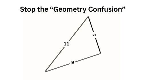 High School Geometry Diagram BUNDLE: Distance | SPED, ELL Visual Support