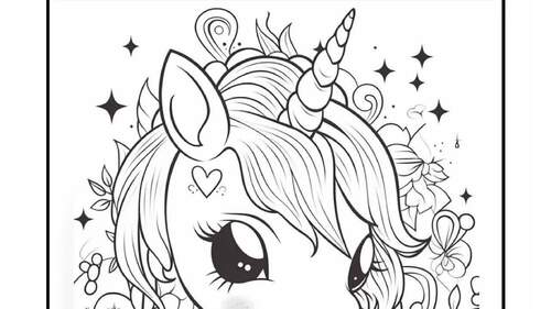 Unicorn Coloring Book, Coloring Pages for Kids