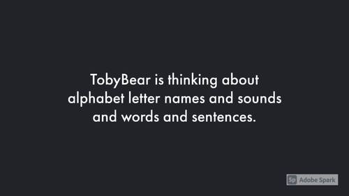 Preview of Thinking about letter names, sounds and words with TobyBear