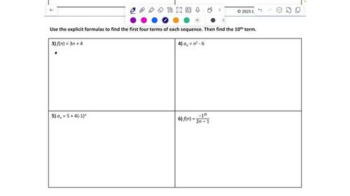 Explicit & Recursive Formulas of Number Sequences Guided Notes ...