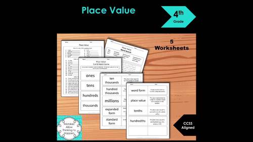 4th Grade Place Value Worksheet Practice Set | TPT