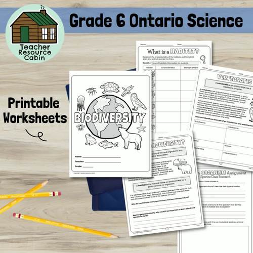 Grade 6 Science Workbooks (NEW 2022 Ontario Curriculum) TPT