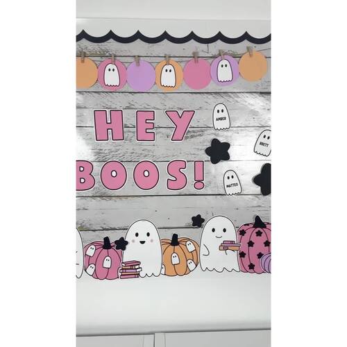 Ghost Bulletin Board for Halloween Bulletin Boards and Door Decorations