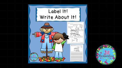 ESL Fall Halloween Writing with Labels Kindergarten First Second Grade