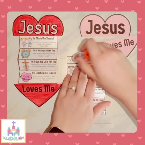 Jesus Loves Me Valentine's Day Bible Craft | Christian Sunday School ...