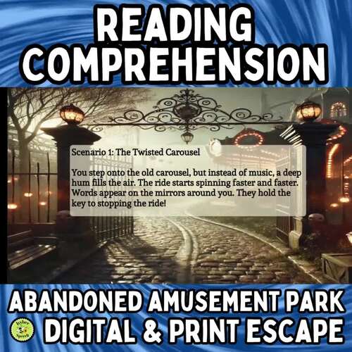 Reading Comprehension Digital and Print Escape Room by Ivybee Speech