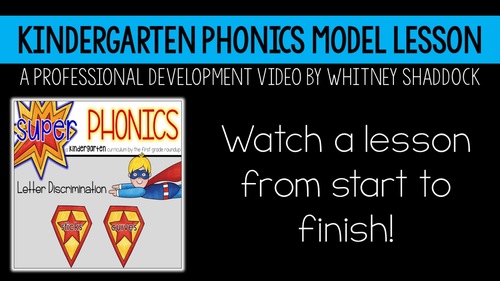 Preview of Kindergarten Phonics Curriculum Model Lesson Video, Letter Discrimination