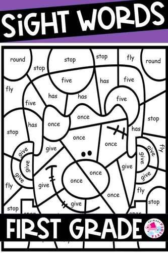 Halloween Color by Sight Words Prekindergarten | Halloween Coloring pages