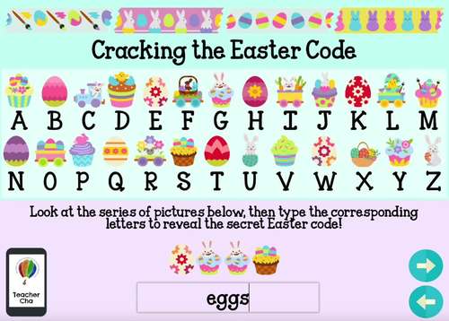 Crack the Code Game: Easter Edition (BOOM Cards™ Teletherapy Distance ...