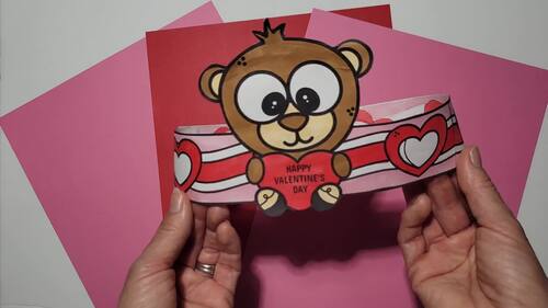 Valentine's Day Hat Crown Headband Craft Activity February | TPT