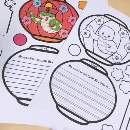 Lunar New Year Lantern Craft and Writing Prompts | Chinese New Year ...