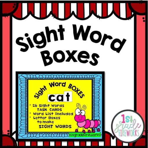 Sight Word BOXES...List 1 by 1stgradefireworks | TpT