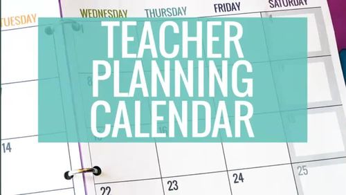 Teacher Calendar 2022