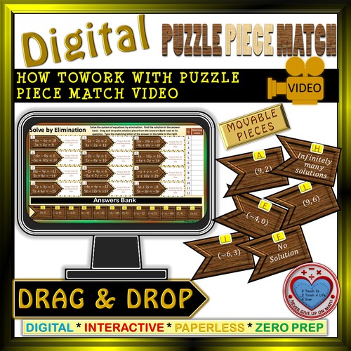 Preview of How to work with Puzzle Piece Match Activity? Distance Learning