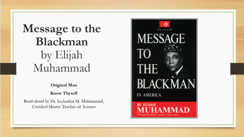 Preview of Message to the Blackman