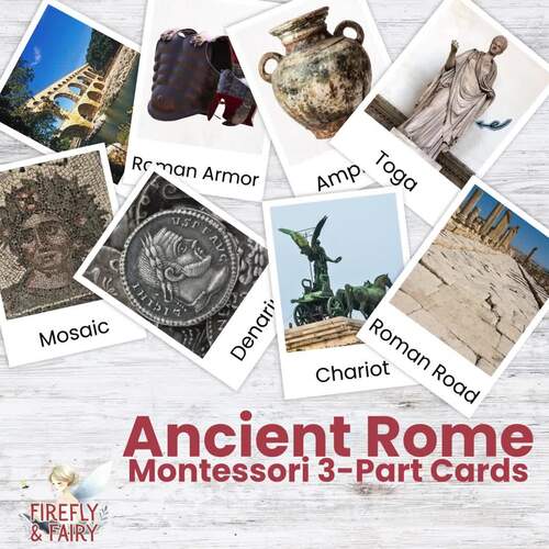 Ancient Rome Montessori 3-Part Cards & Bookmark Set / Charlotte Mason ...