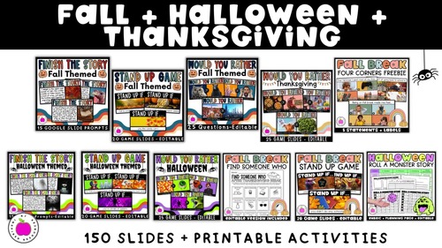 Fall | Halloween | Thanksgiving - Ultimate Digital Games and Activities ...